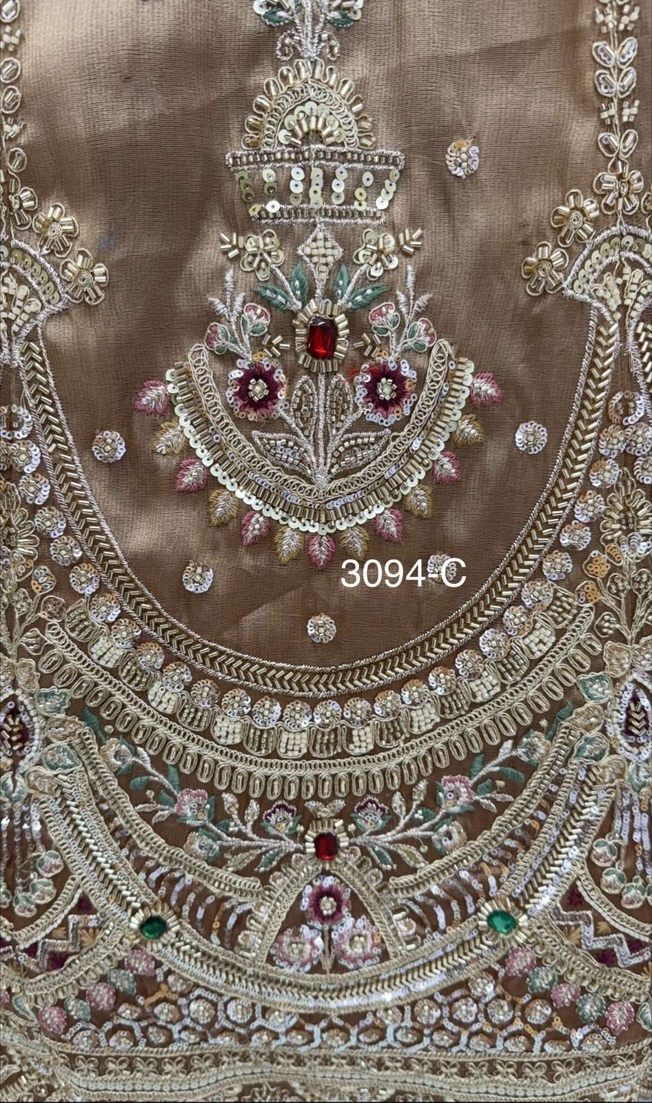 Art Of beautiful Work in Shaded Color Designer Chandnia Silk fabric Lehenga Choli Wholesale in surat 3094